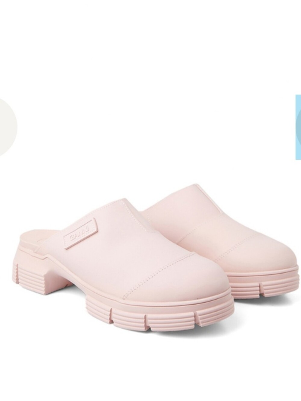 GANNI Bubblegum Pink Recycled Rubber Mules 37 Us 7 Catwalk